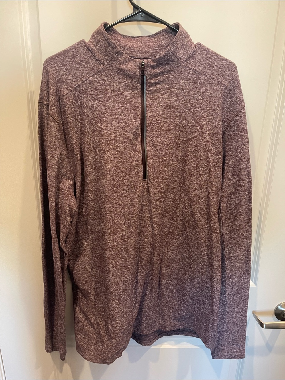 lululemon athletica Men's Heathered Plum Quarter-Zip Pullover